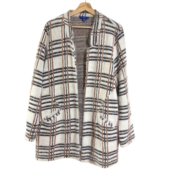 🖤 🌟BOGO 50% off🌟 Apt9 Plaid Sweater Coatigan sz XXL - Picture 2 of 10